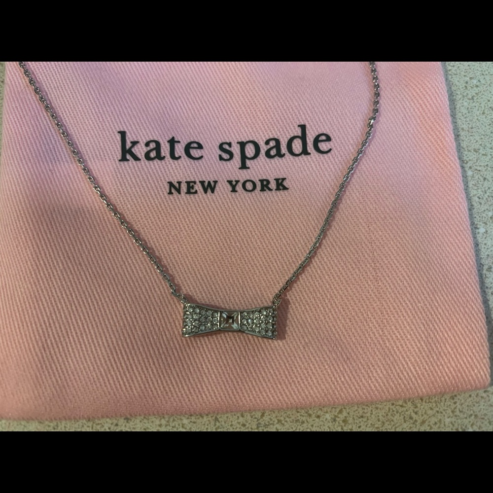Kate Spade Ready Set Bow Pave Necklace